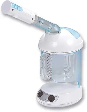 Mini Facial Steamer - Portable Ozone Aromatherapy Steam Machine for Estheticians & Spa Use - Professional Face Steamer with Removable Jar & Protection Doors - 20 Mins Steaming