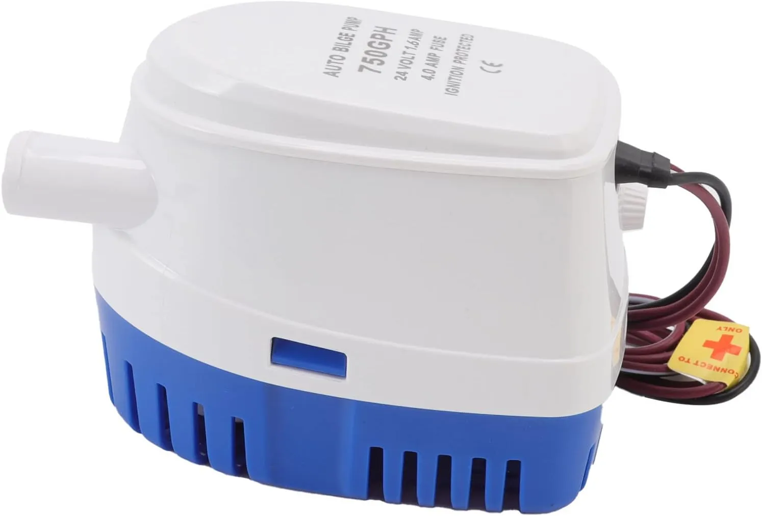 Mini Impact Auto Bilge Pump with Float Switch for Boats, Aquariums, Diving Pools - Plastic Cover Material (24V)