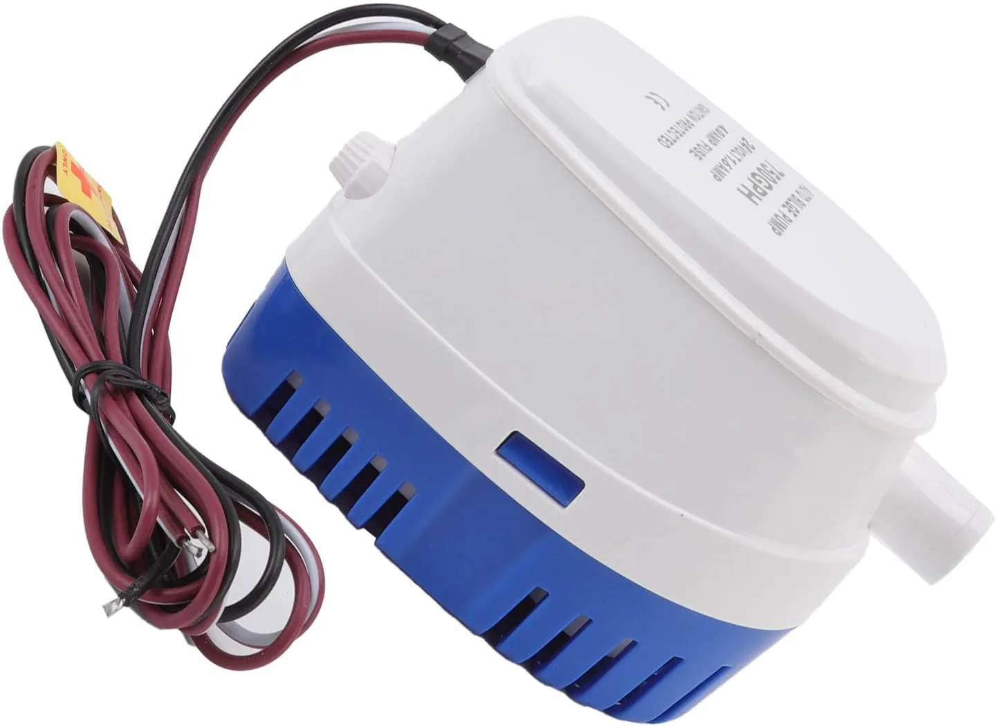 Mini Impact Auto Bilge Pump with Float Switch for Boats, Aquariums, Diving Pools - Plastic Cover Material (24V)