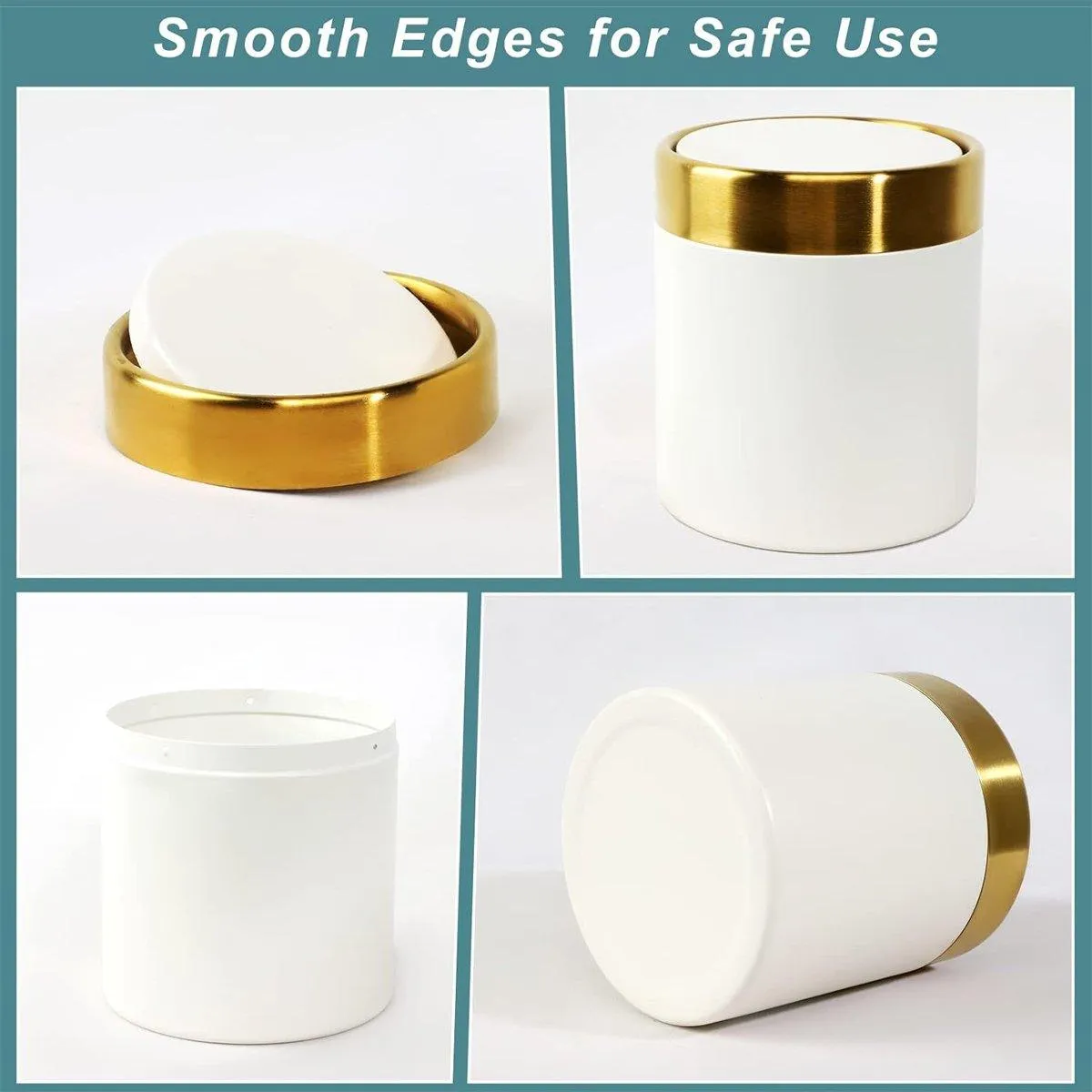 Mini Round Desktop Trash Bin Multifunctional Household Storage Organizer Bin