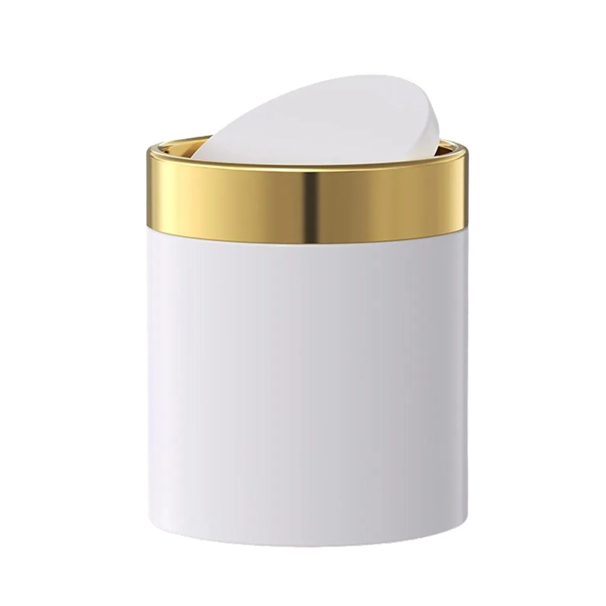 Mini Round Desktop Trash Bin Multifunctional Household Storage Organizer Bin
