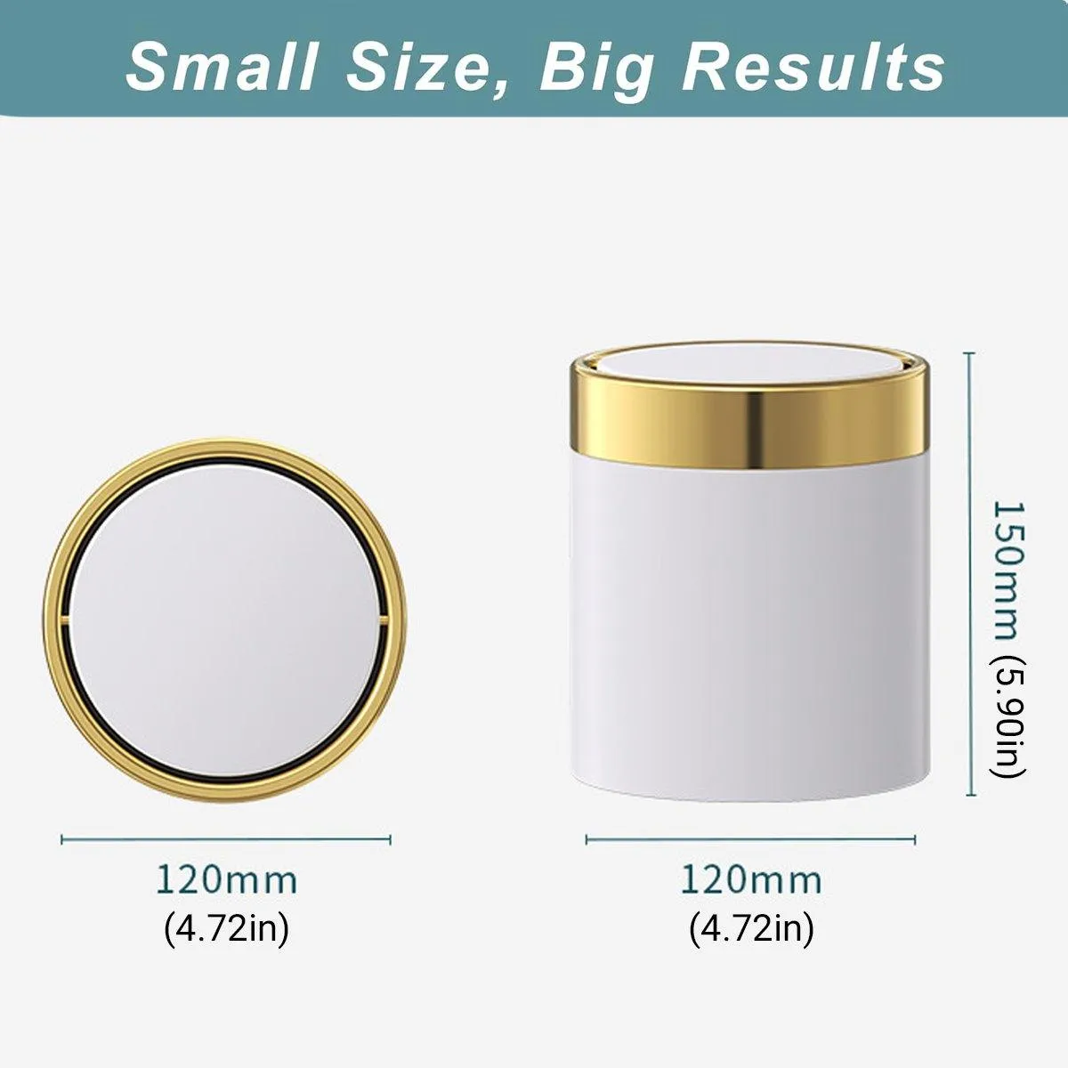 Mini Round Desktop Trash Bin Multifunctional Household Storage Organizer Bin