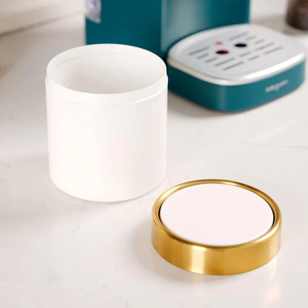 Mini Round Desktop Trash Bin Multifunctional Household Storage Organizer Bin