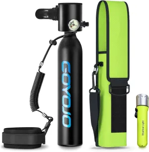 Mini Scuba Tank, 6-12 Minutes Diving Tank, Portable Lung Tank Kits with 3000 PSI Max Pressure, Reusable 0.5L Small Scuba Diving Tank Gear Underwater Breathing Training
