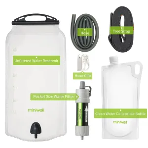 Miniwell Water Purifier Straw Filter for Hiking Camping Survival Emergency