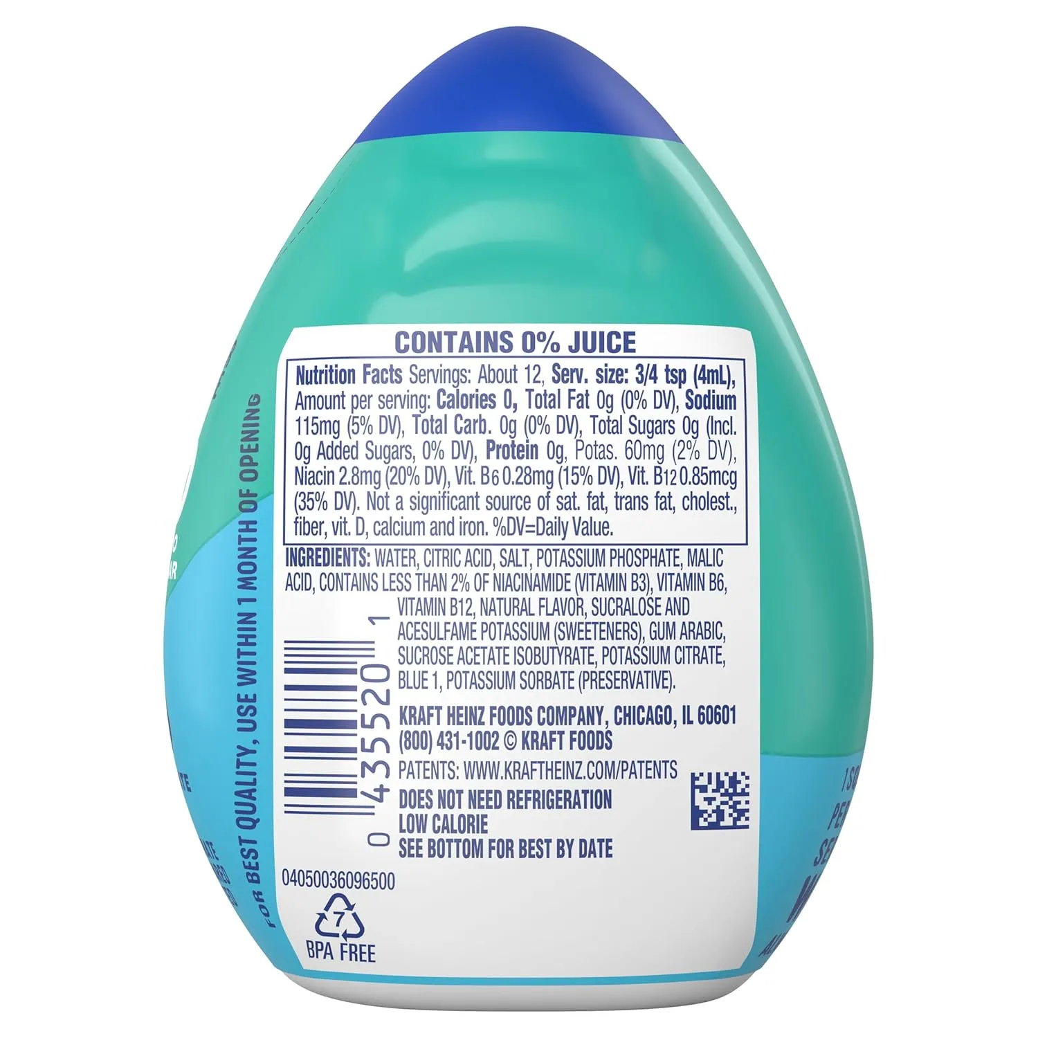 MiO Sport Berry Blast Liquid Water Enhancer, Caffeine Free, 1.62 fl oz (Pack of 12)