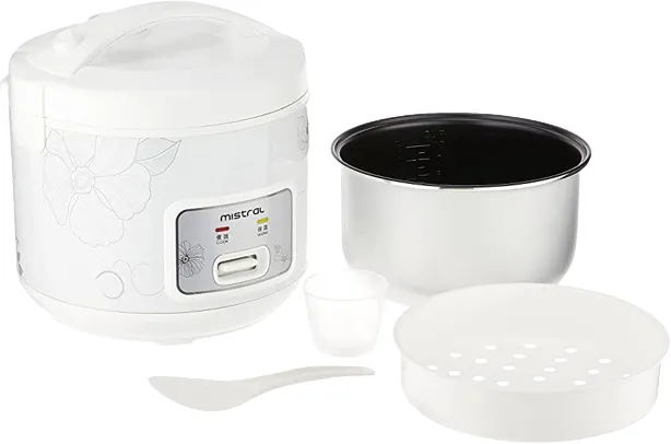 Mistral Electric Rice Cooker with Removable Nonstick Inner Pot  - 1.8L (1 Pc)