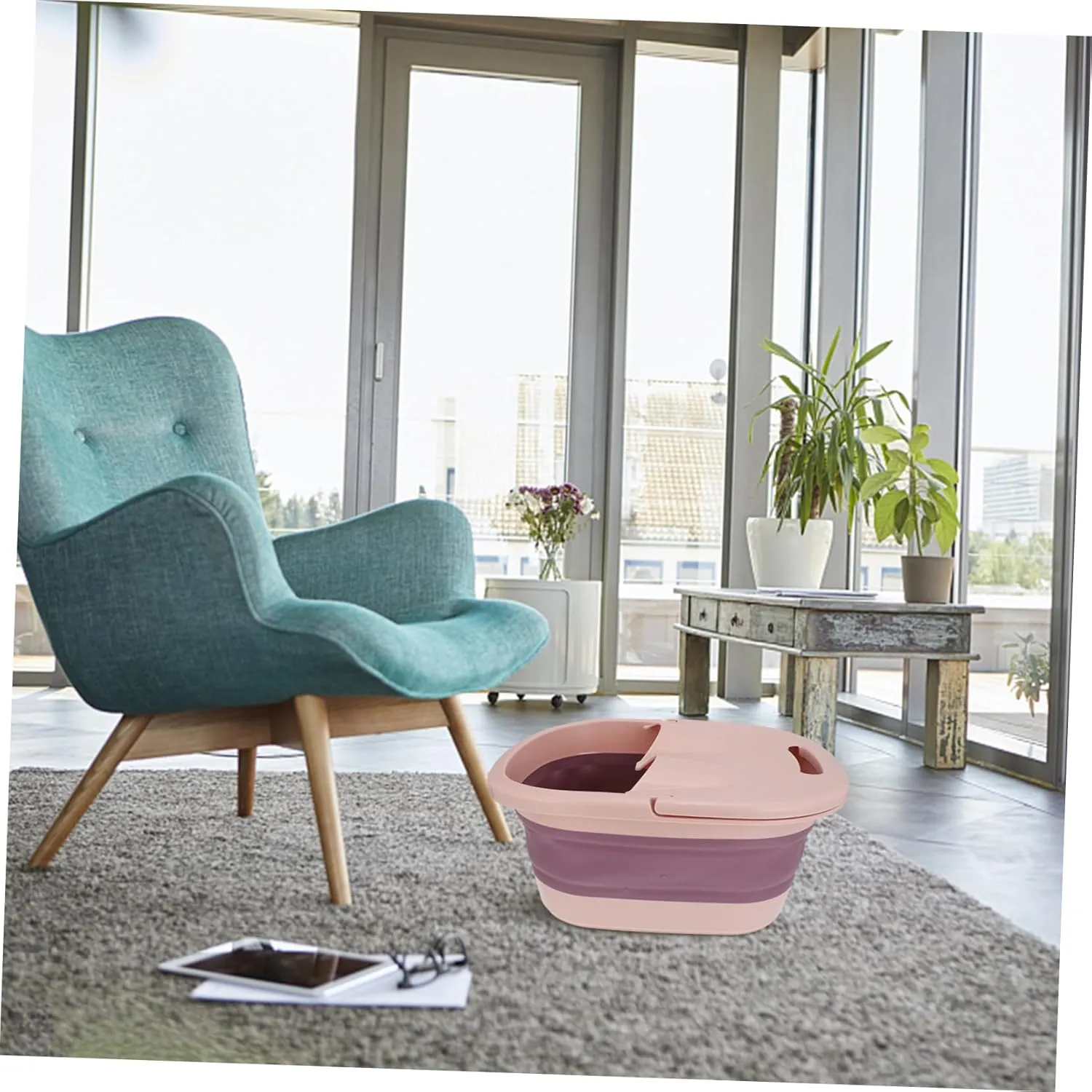 Mobestech Foot Soaking Bucket Foldable Foot Bath for Soothing Foot Relaxation Home Use
