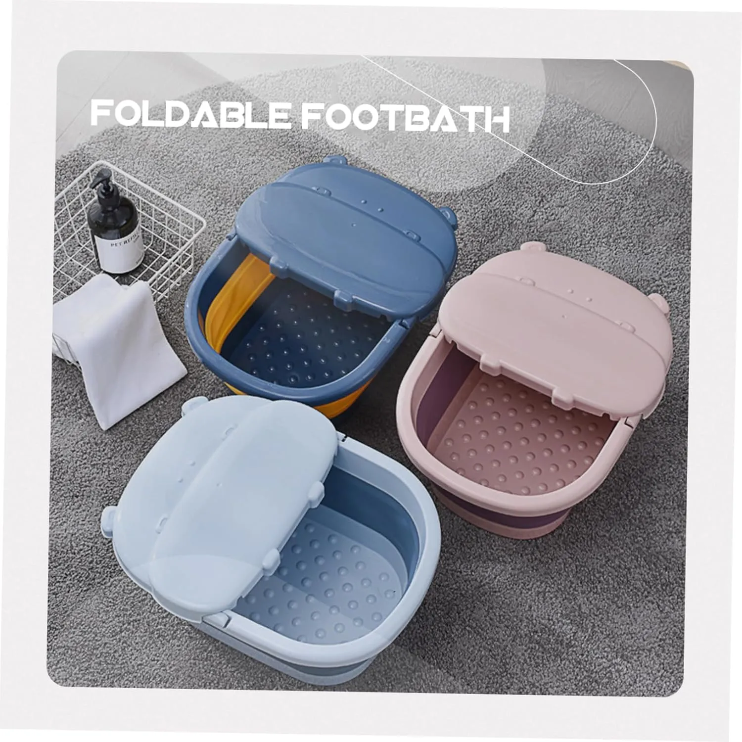 Mobestech Foot Soaking Bucket Foldable Foot Bath for Soothing Foot Relaxation Home Use