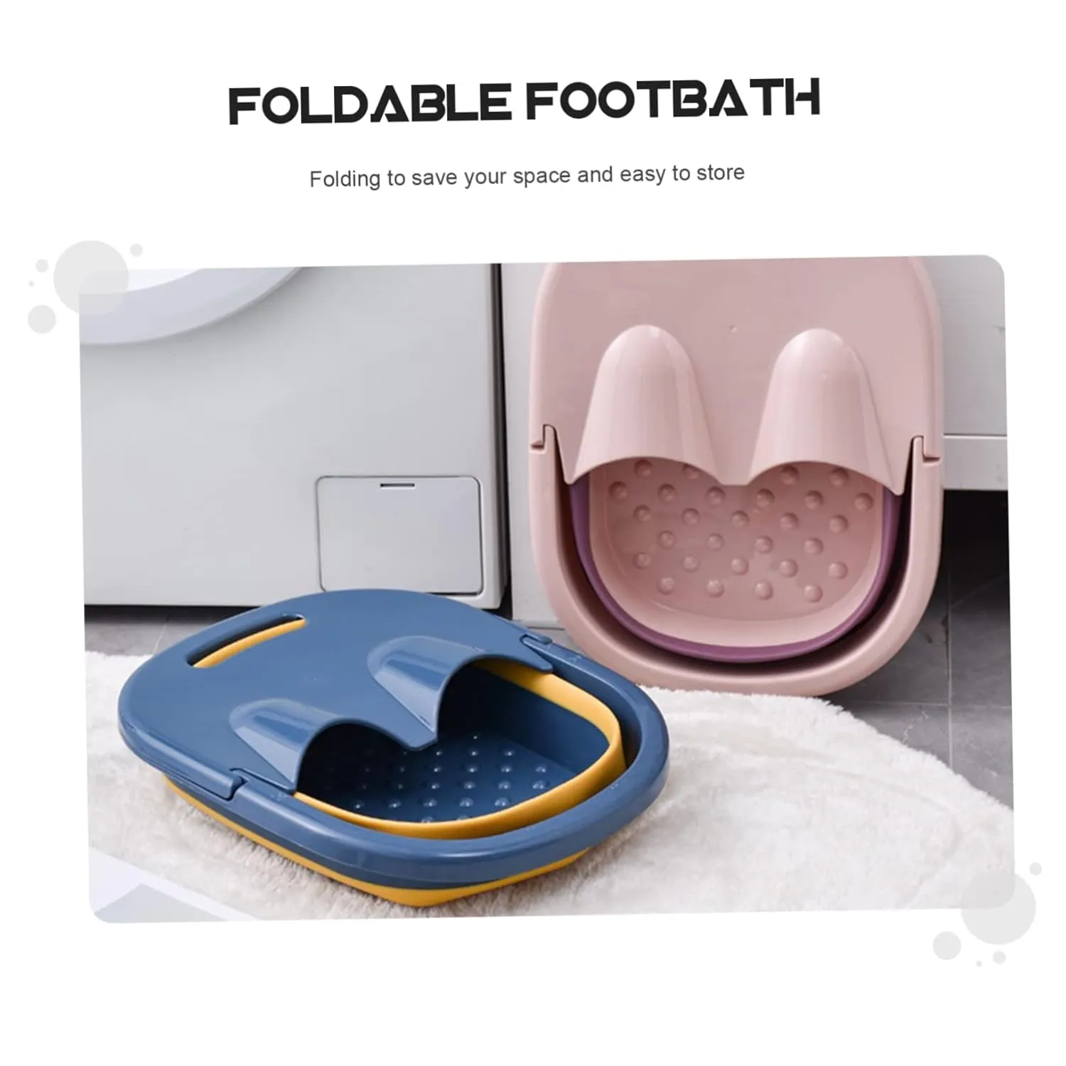 Mobestech Foot Soaking Bucket Foldable Foot Bath for Soothing Foot Relaxation Home Use