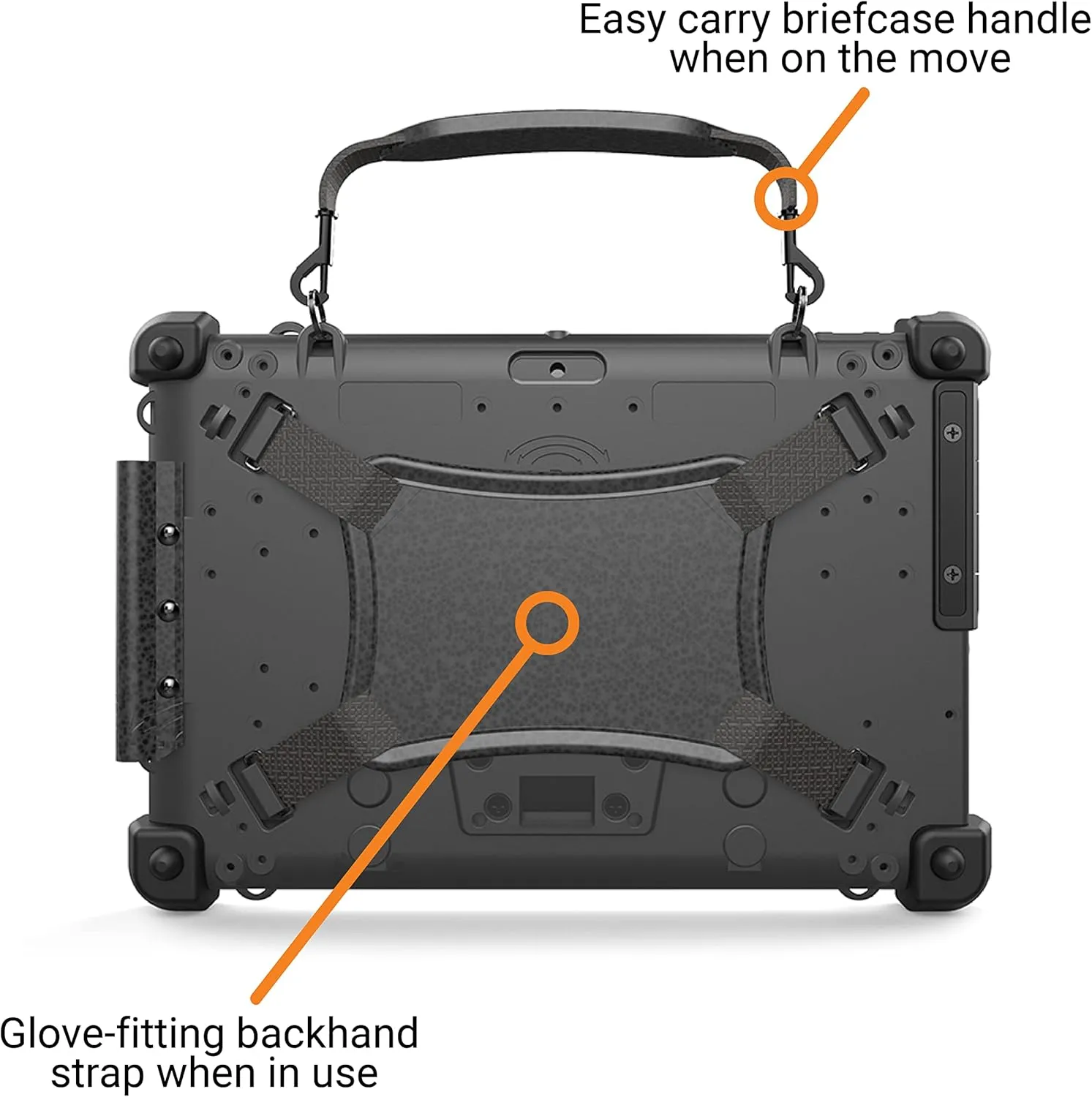MobileDemand Flex 10B Rugged 10-inch Tablet for Business Use, Study & Home – Windows 11 Pro, 4GB RAM, 3000mAh Battery, Ultra Lightweight Handheld Tablet PC with Handstrap for Outdoor & Office Work