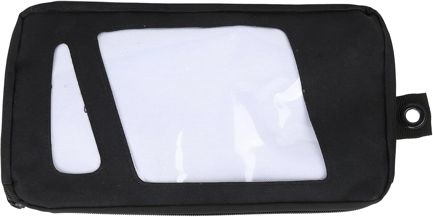 Mokernali 10in Black Surfboard Surfing Fin Storage Bag - Durable Canvas Handbag