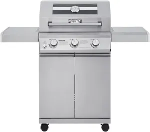 Monument Grills Larger 3-Burner Propane Gas Grills barbeque Stainless Steel Heavy-Duty Cabinet Style with Knob Controls, Mesa 300