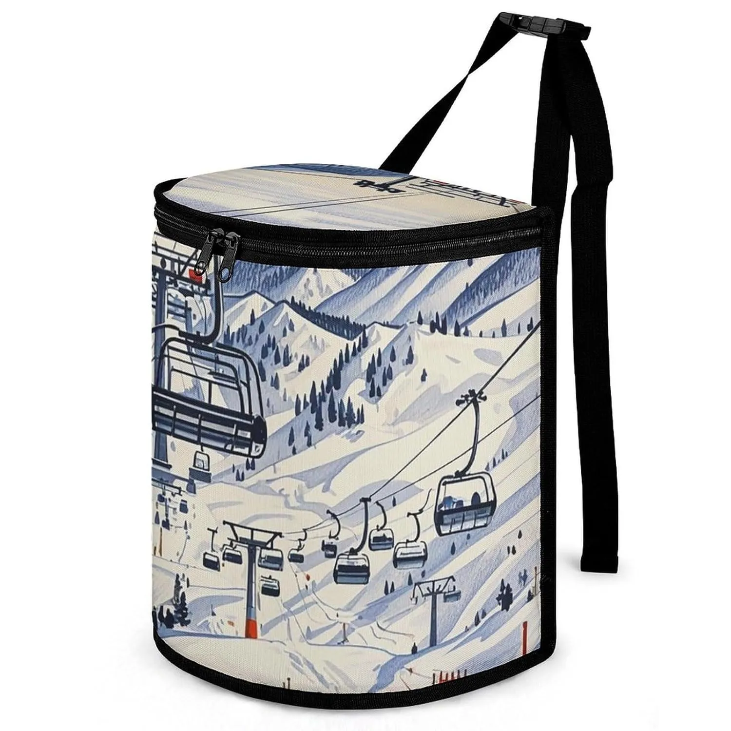 Mount Horsney Ski Lift Car Trash Can with Lid Collapsible Hanging Vehicle Trash Bag Waterproof Car Garbage Bags