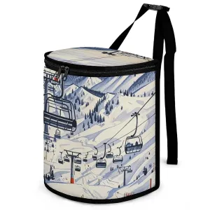 Mount Horsney Ski Lift Car Trash Can with Lid Collapsible Hanging Vehicle Trash Bag Waterproof Car Garbage Bags