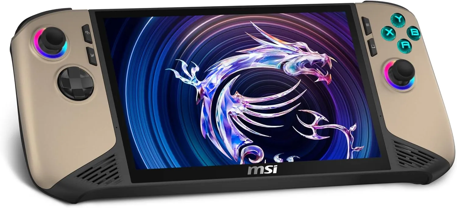 MSI Claw PC Gaming Handheld: Intel Ultra 7-258V, 8" FHD 120Hz Display, 32GB LPDDR5, 1TB NVMe SSD, MicroSD Card Reader, Thunderbolt 4, Win 11 Home: Black 8 AI  A2VM-001US