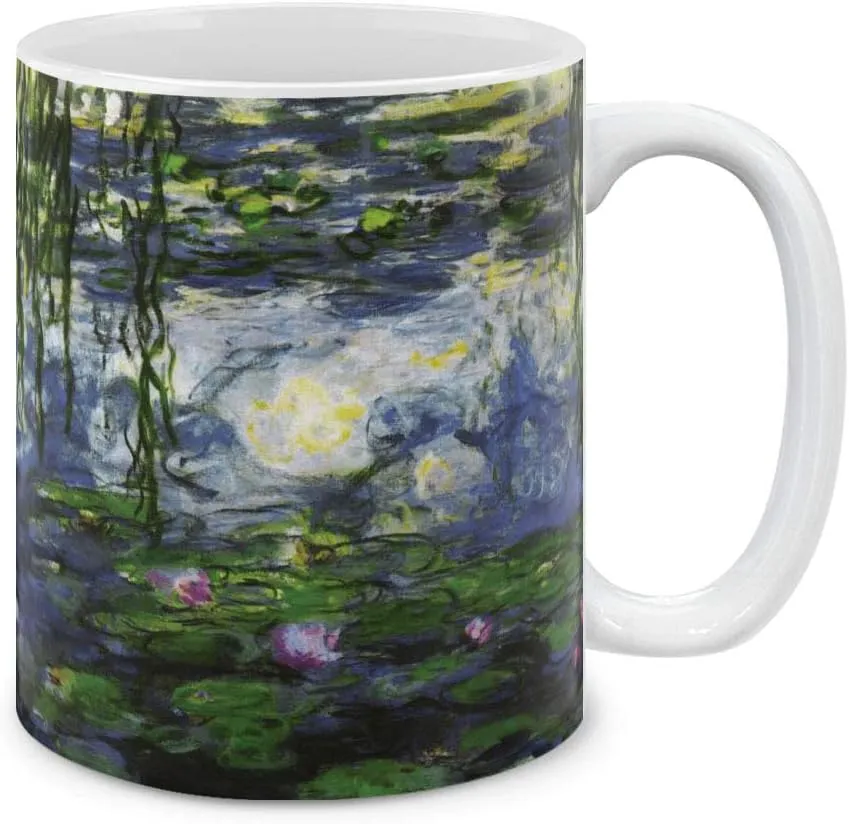 MUGBREW Classic Art Claude Monet Water Lilies Ceramic Coffee Mug Tea Cup, 11 OZ