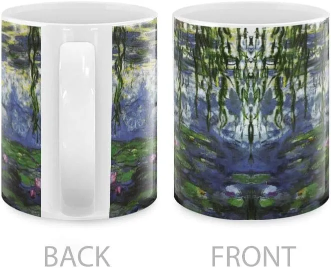 MUGBREW Classic Art Claude Monet Water Lilies Ceramic Coffee Mug Tea Cup, 11 OZ