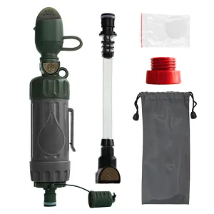 Multi-Functional Portable Water Filter Straw for Outdoor Survival and Emergencies