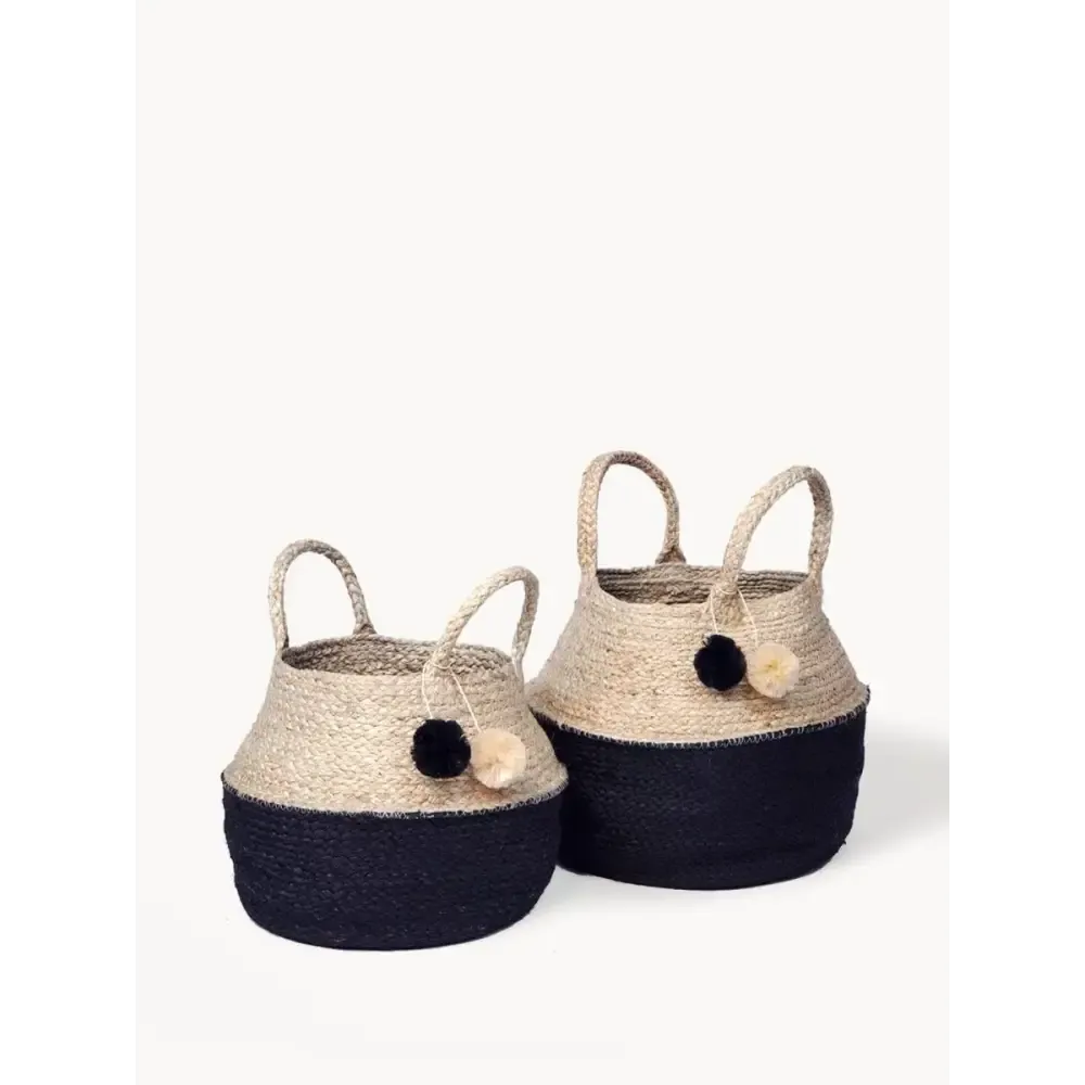 Naiya Foldable Basket Made from Natural-Dyed Jute Fair Trade Storage Bag
