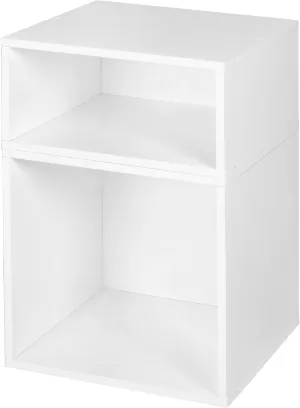 Niche Cubo Deluxe Storage Set with Full and Half Size Cubes, 1, White