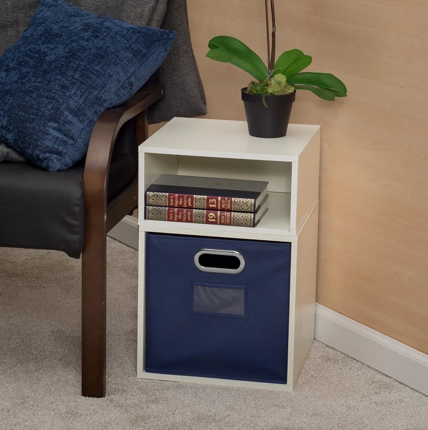 Niche Cubo Deluxe Storage Set with Full and Half Size Cubes, 1, White