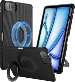 Nillkin for iPad Air 11 inch Case M3 2025 / M2 2024 & iPad Air 5th/4th/iPad Pro 2020 2022 Case, Adjustable Portrait/Landscape Magnetic Stand, Pencil Holder, Sliding Camera Cover