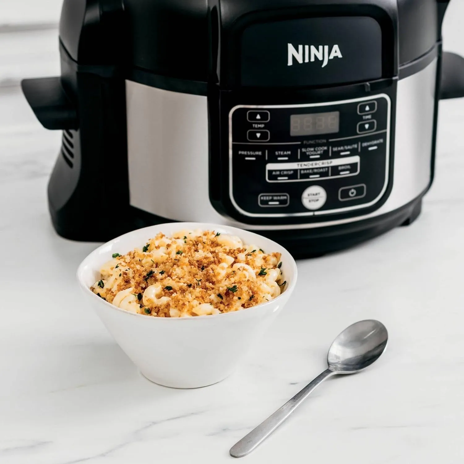 Ninja FD101 10-in-1 5-Quart Pressure Cooker & Air Fryer (Stainless Black) Refurbished