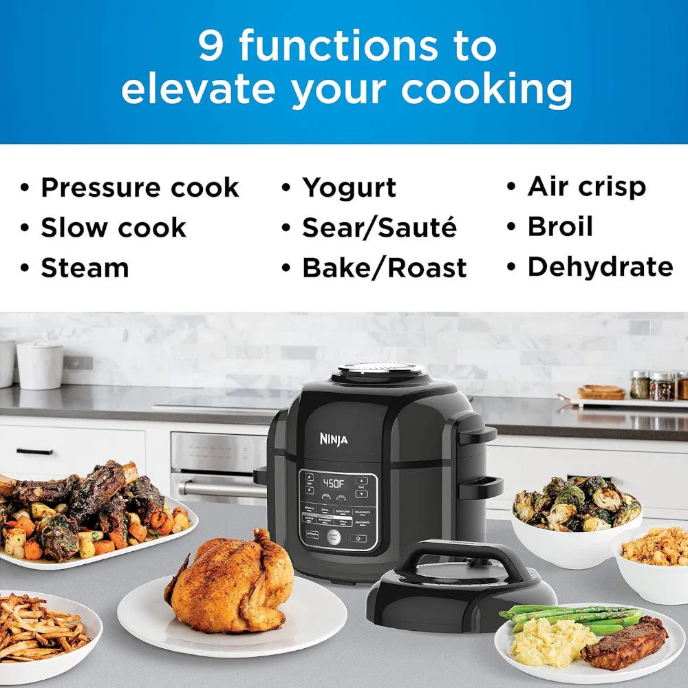 NINJA Ninja OP302 Foodi 9-in-1 Pressure Cooker & Air fryer - Factory serviced with Home Essentials warranty