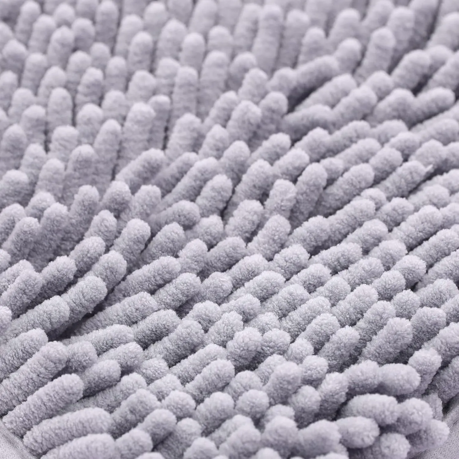 Non-Slip Bath Rug,Extra Soft Microfiber Bedroom Shag Carpet with Anti-Slip Backing,Water/Dust Absorbent Fast Dry Shower Mat,Sound Insulated Stairs Pad,Machine Washable (Grey,12 x 19 Inches)