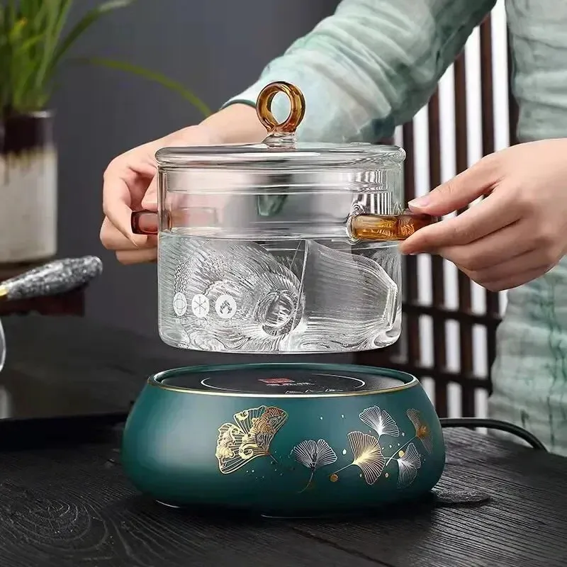 Nonstick Glass Soup Pot with Dual Handles and Microwave-Friendly Cover