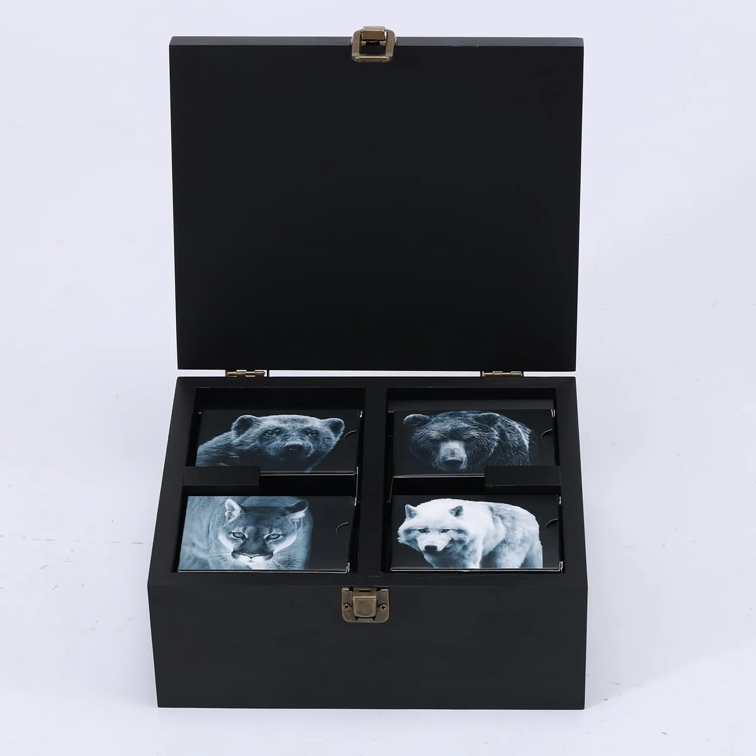 North American Predators Playing Cards with Organizer Box Waterproof Stylish Playing Cards, Cool Deck of Cards, Poker Cards for Collectors and Game Enthusiasts