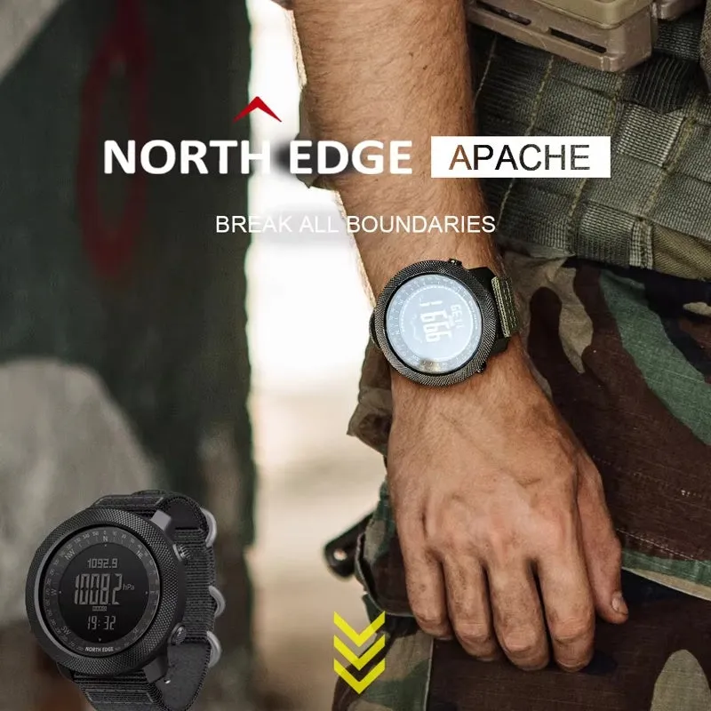 North Edge APACHE 3 Outdoor Digital Military Watch | Altimeter Barometer Compass