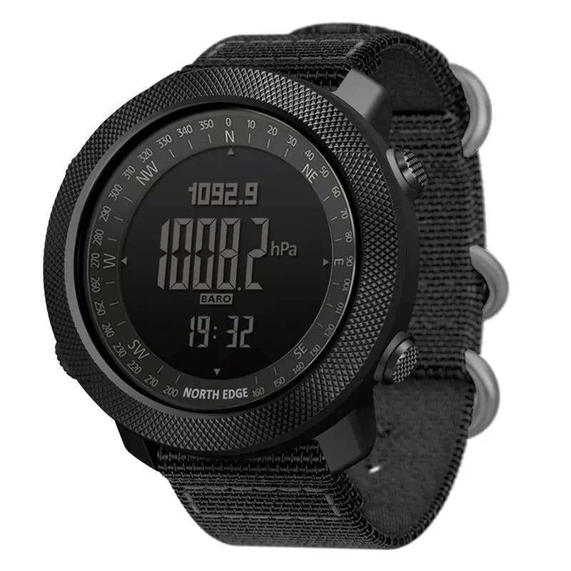 North Edge APACHE 3 Outdoor Digital Military Watch | Altimeter Barometer Compass