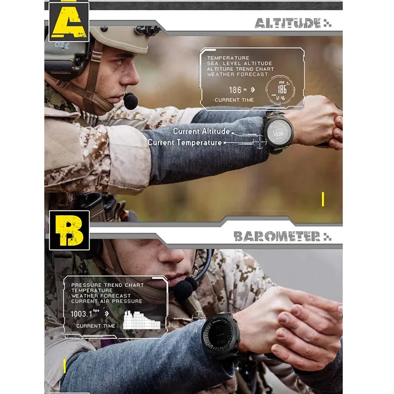 NORTH EDGE Men's Digital Sport Watch: Military Features & Waterproof