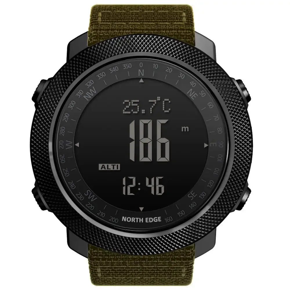 NORTH EDGE Men's Digital Sport Watch: Military Features & Waterproof