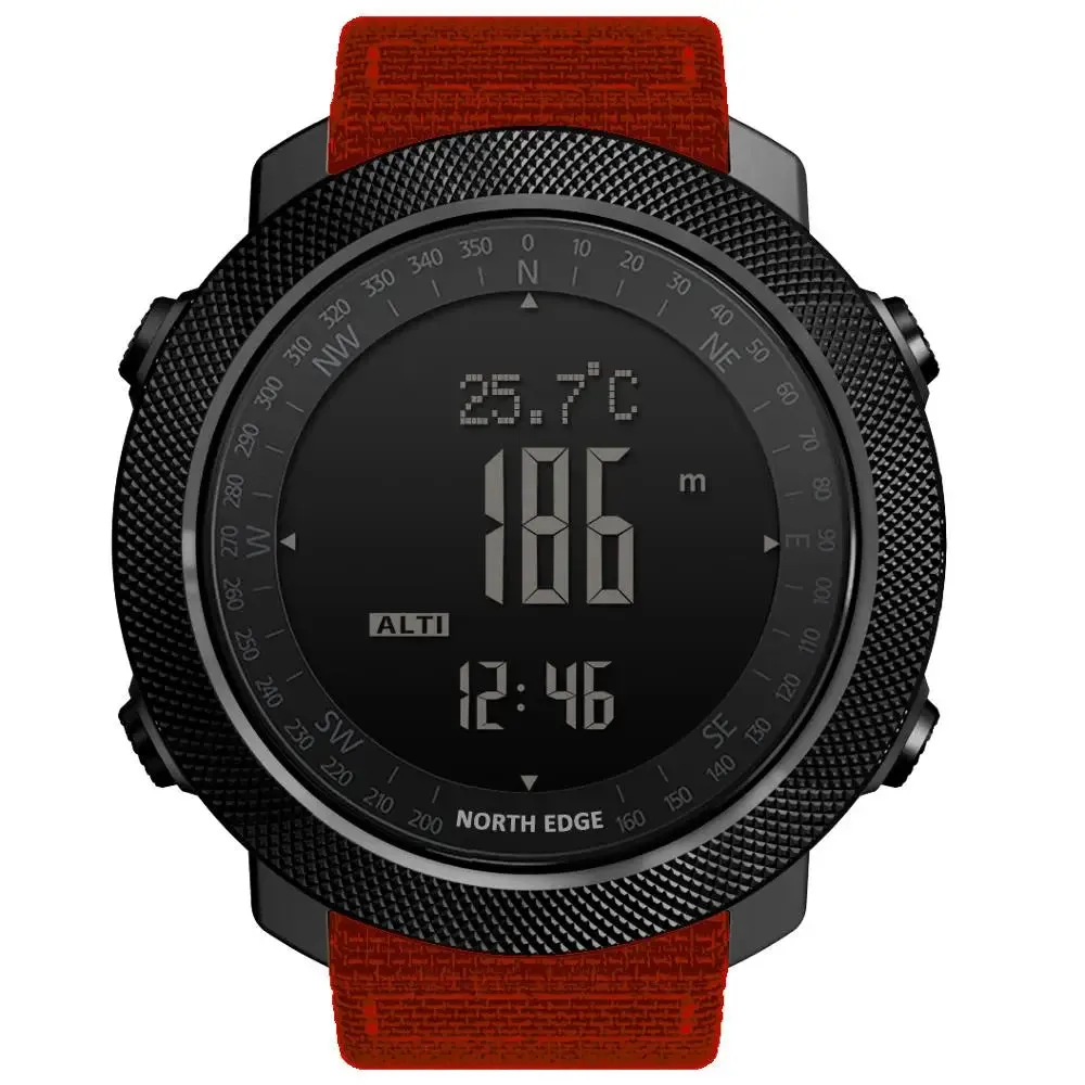 NORTH EDGE Men's Digital Sport Watch: Military Features & Waterproof