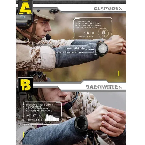 North Edge Men's Military Style Digital Sports Watch