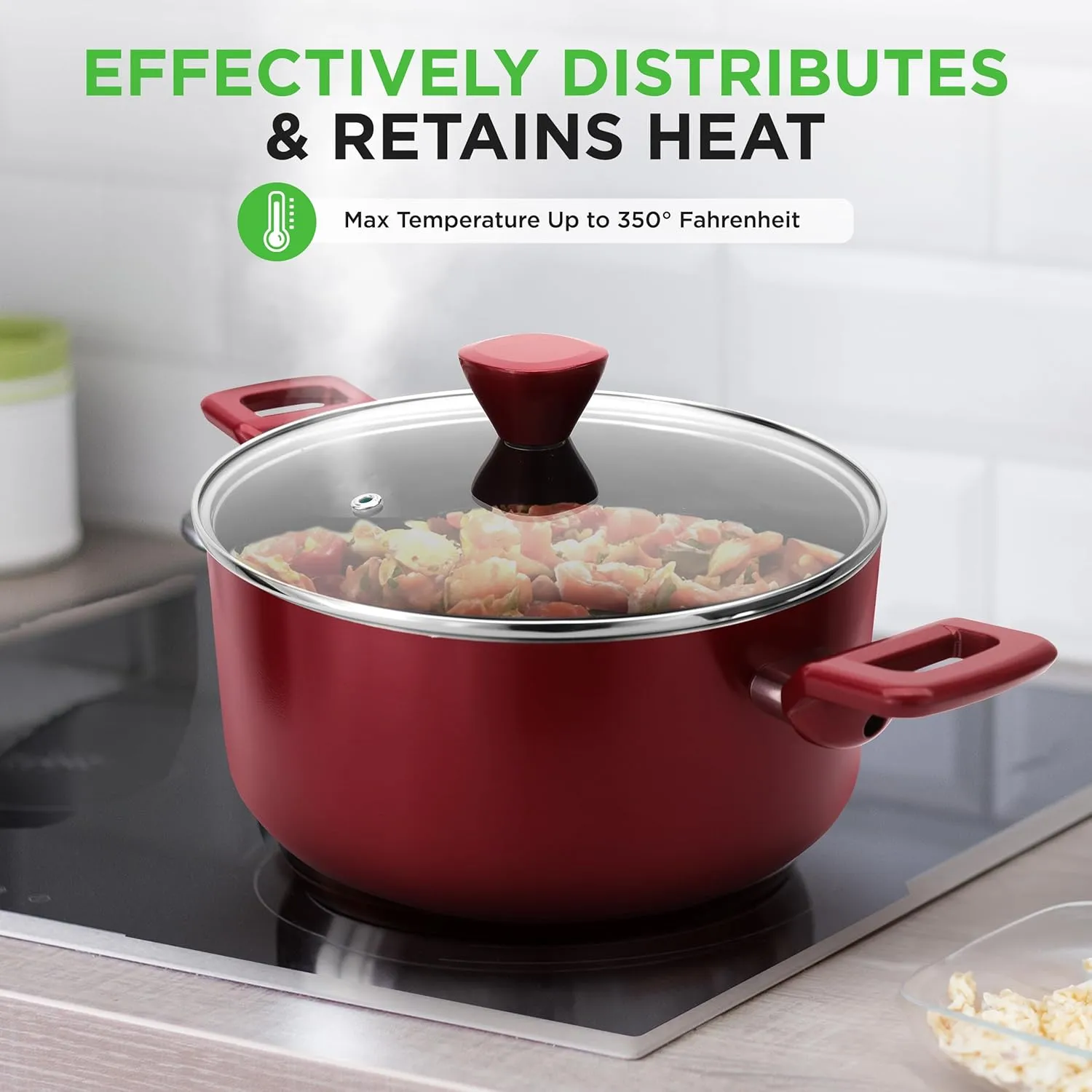 NutriChef 13-Piece Nonstick Kitchen Cookware Set - Heat Resistant Kitchenware Pots And Pans Set w/Saucepan, Frying Pans, Cooking Pots, Casserole, Lids, Utensils - NCCWA13