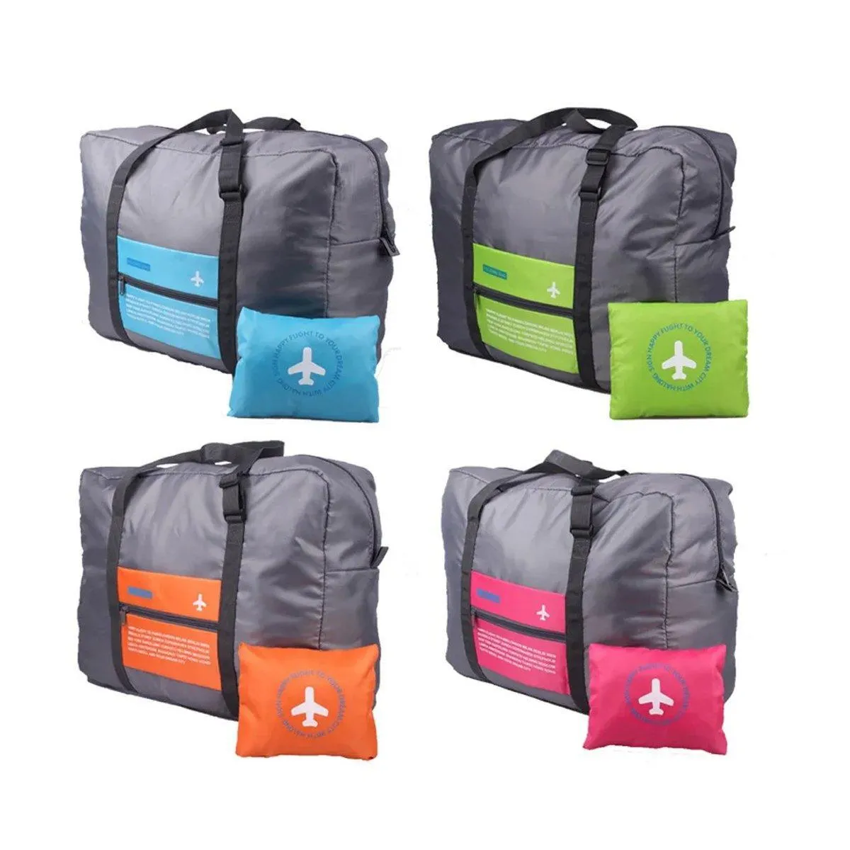 Nylon Waterproof Collapsible Travel Bag Large Suitcase Clothing Organizer