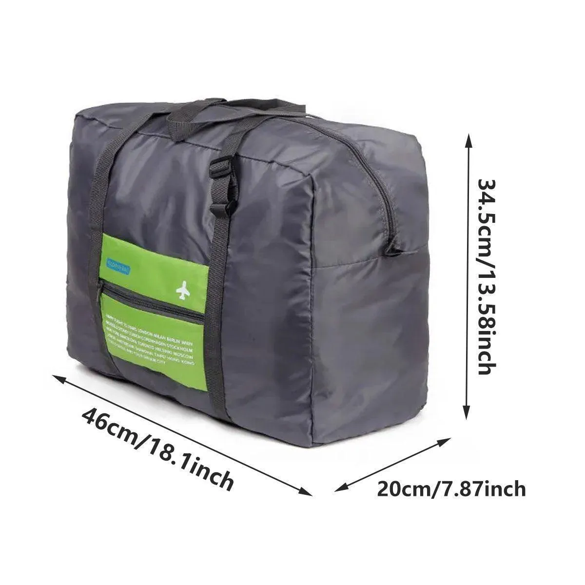 Nylon Waterproof Collapsible Travel Bag Large Suitcase Clothing Organizer