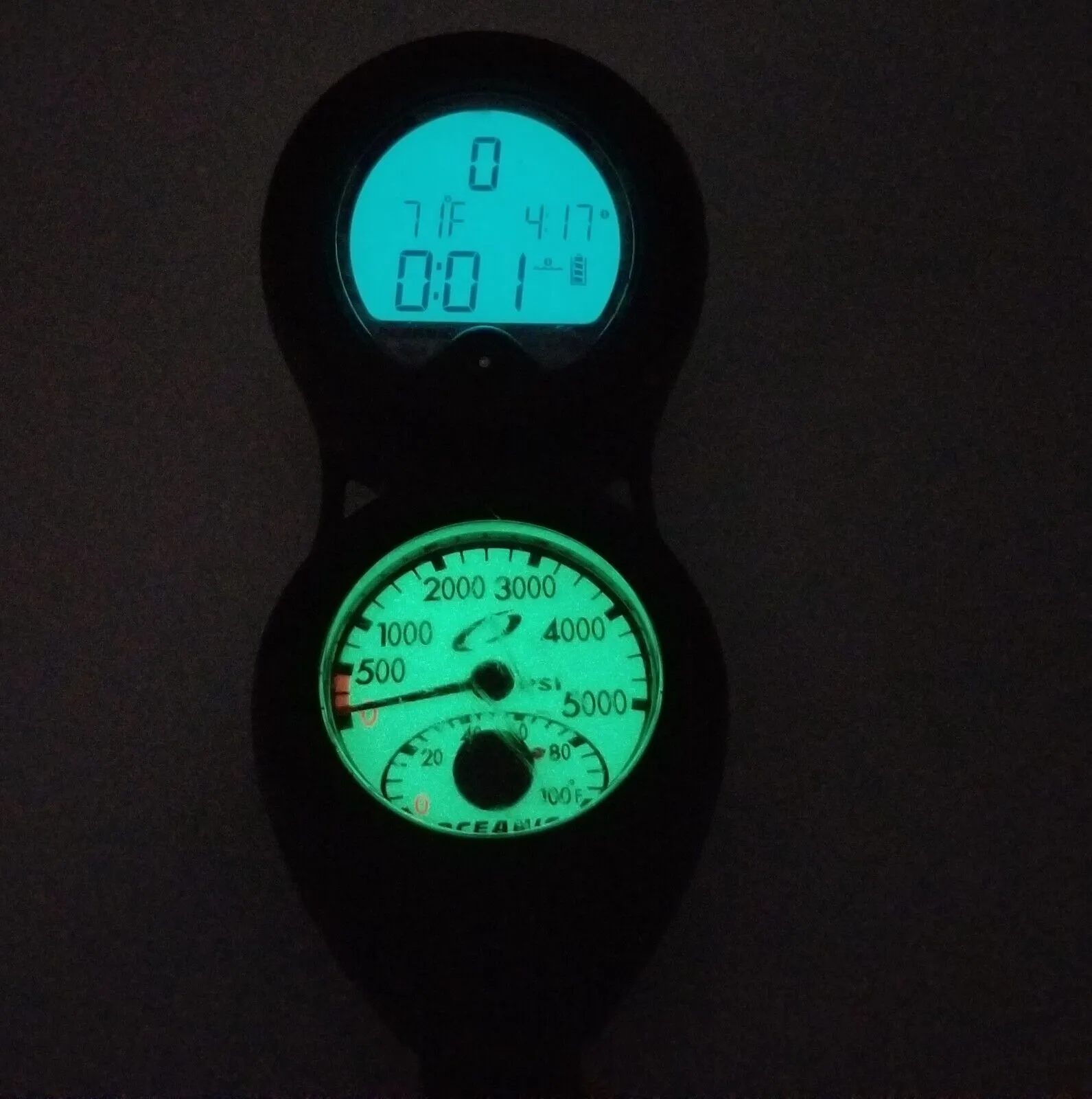 Oceanic Veo 250 3 Gauge Swiv Computer Console Scuba Diving Air and Nitrox