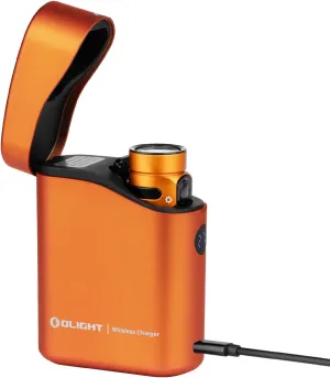 OLIGHT Baton4 Premium Edition EDC Flashlights 1300 Lumens with Type-C Charging Box, Powered by Rechargeable Battery, Small Bright Light IPX8 Waterproof for Emergencies, Outdoors (Orange)