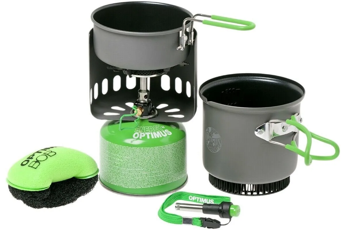 OPTIMUS ELECTRA FE Cook System Gas Stove Camping Hiking Woods Burner Outdoor Pan