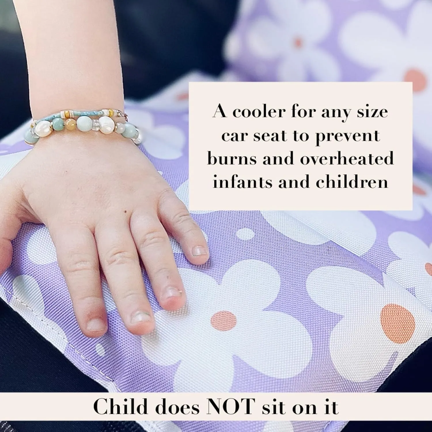 Original Car Seat Cooler Washable Insulated Ice Pack Infant Car Seat Cooling Cushion Mat for Hot Weather Multifunctional Baby Cooling Pad (Daisy)