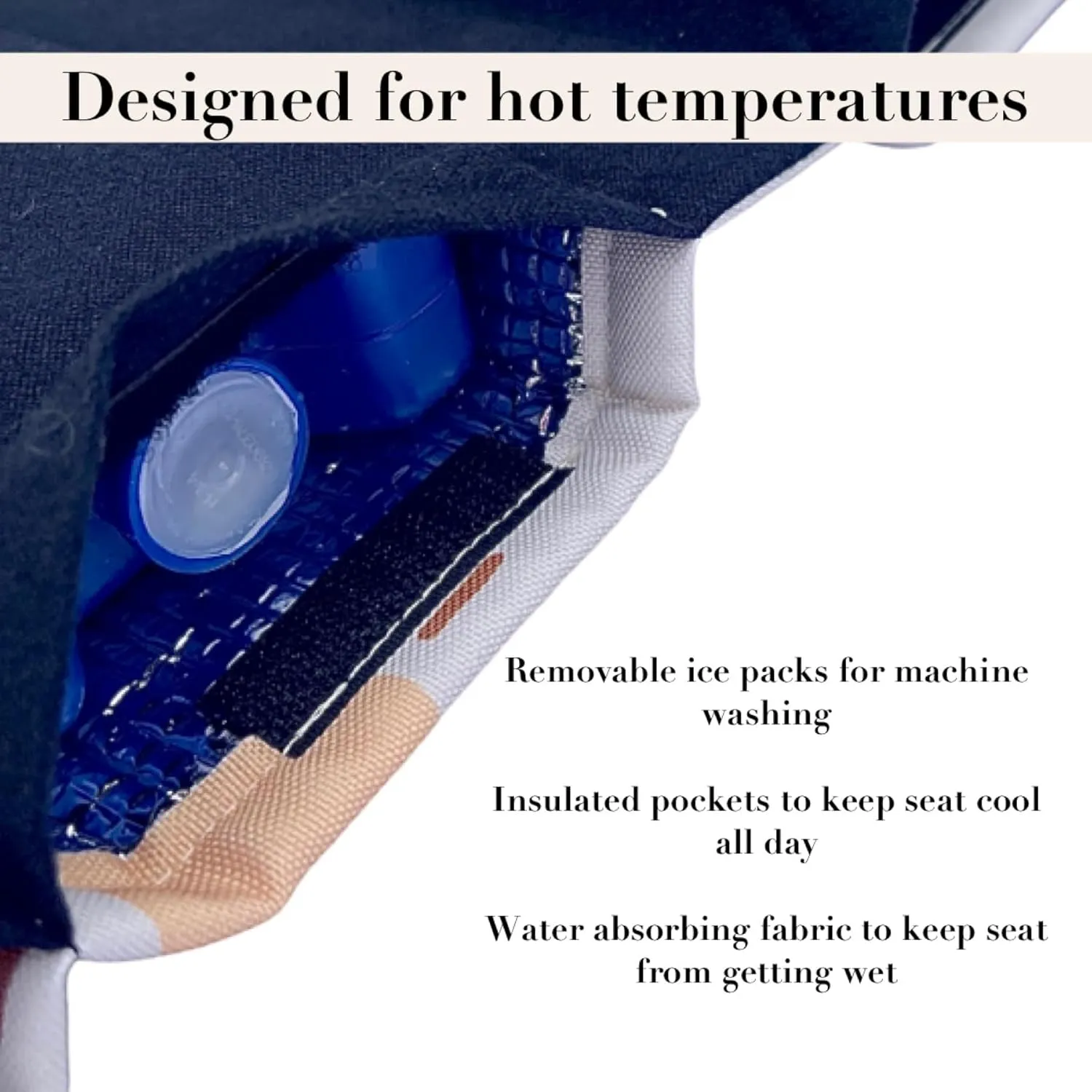 Original Car Seat Cooler Washable Insulated Ice Pack Infant Car Seat Cooling Cushion Mat for Hot Weather Multifunctional Baby Cooling Pad (Daisy)