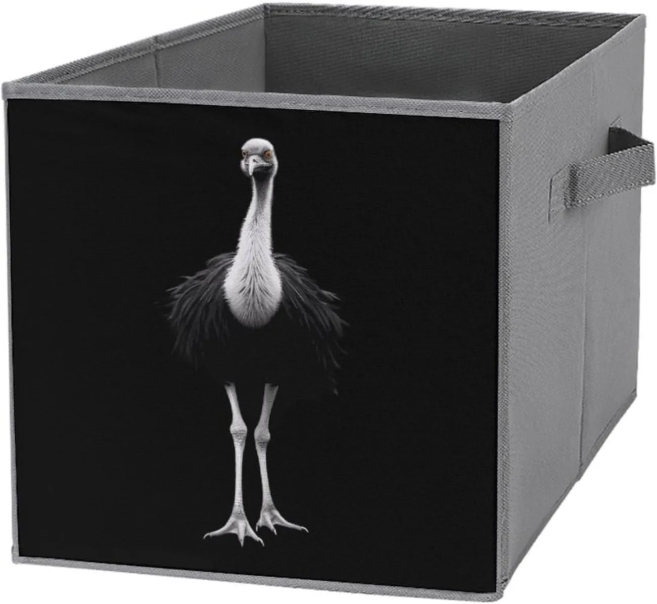 Ostrich Foldable Storage Cubes Organizers Storage Bins Square Storage Baskets with Handles 1PCS