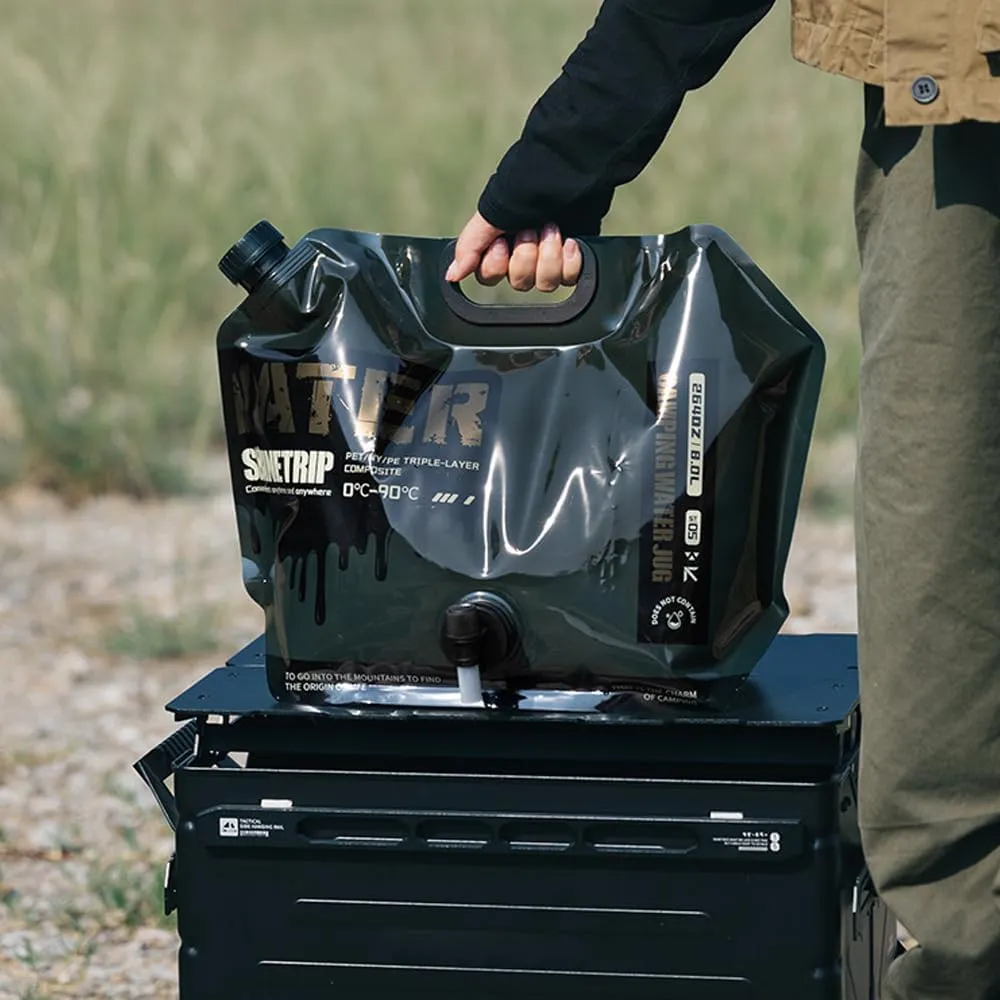 Oudoor Camping Pinic Water Bag Food grade Materials Large acity Portable Water Storage Bag with Water Tap Car Travel Portable Water Bag with Handle