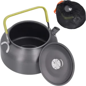 Outdoor Camping Aluminum Alloy Water Pot with Bag Portable Tea Kettle for Mountaineering Picnic Fishing