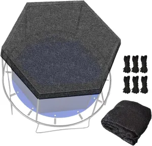 Outdoor Trampoline Shade Cover, Trampoline Sun Protection Net Insulation Breathable Shade Top Cloth, UV & Anti Leaves